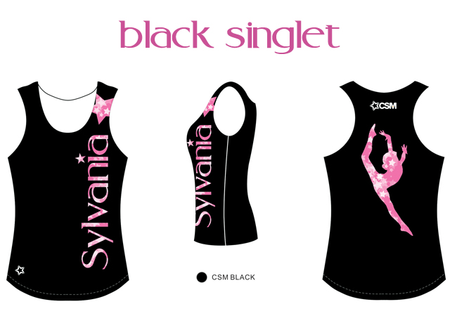 Sylvania Physie Club Uniform Black Singlet
