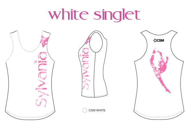Sylvania Physie Club Uniform White Singlet